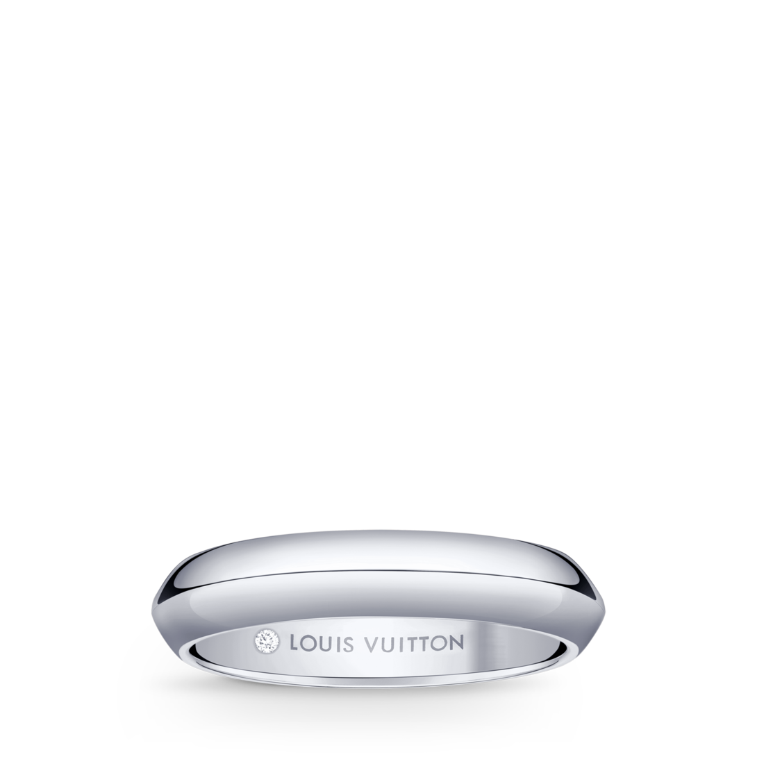 VUITTON プラチナ指輪 LV ダイヤモンド マリッジリング 4MM (プラチナ) ｜ルイ・ヴィトン